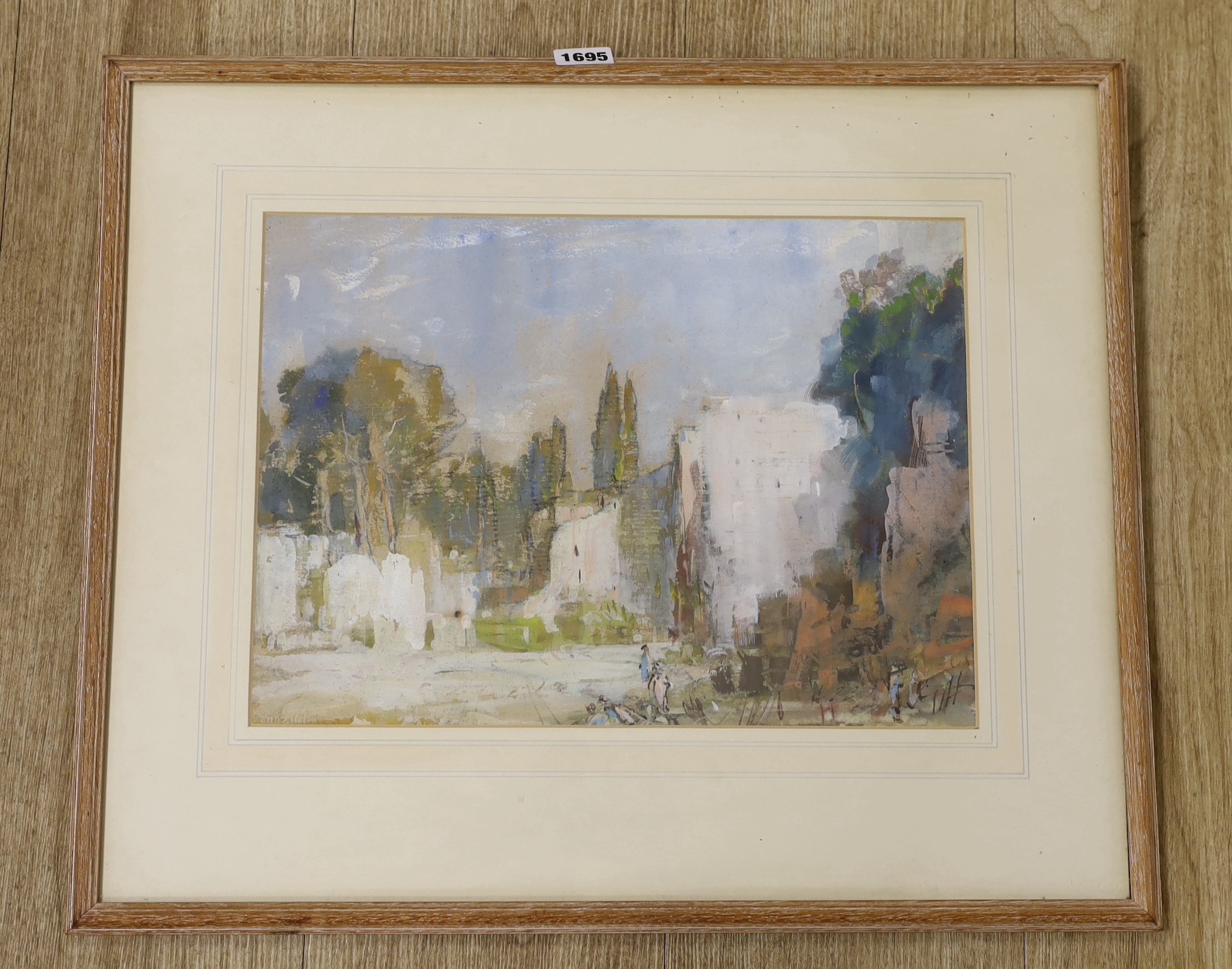 Attributed to Cecil Arthur Hunt R.W.S. (1873-1965), watercolour, 'On the Palatine , Rome', 26 x 37cm